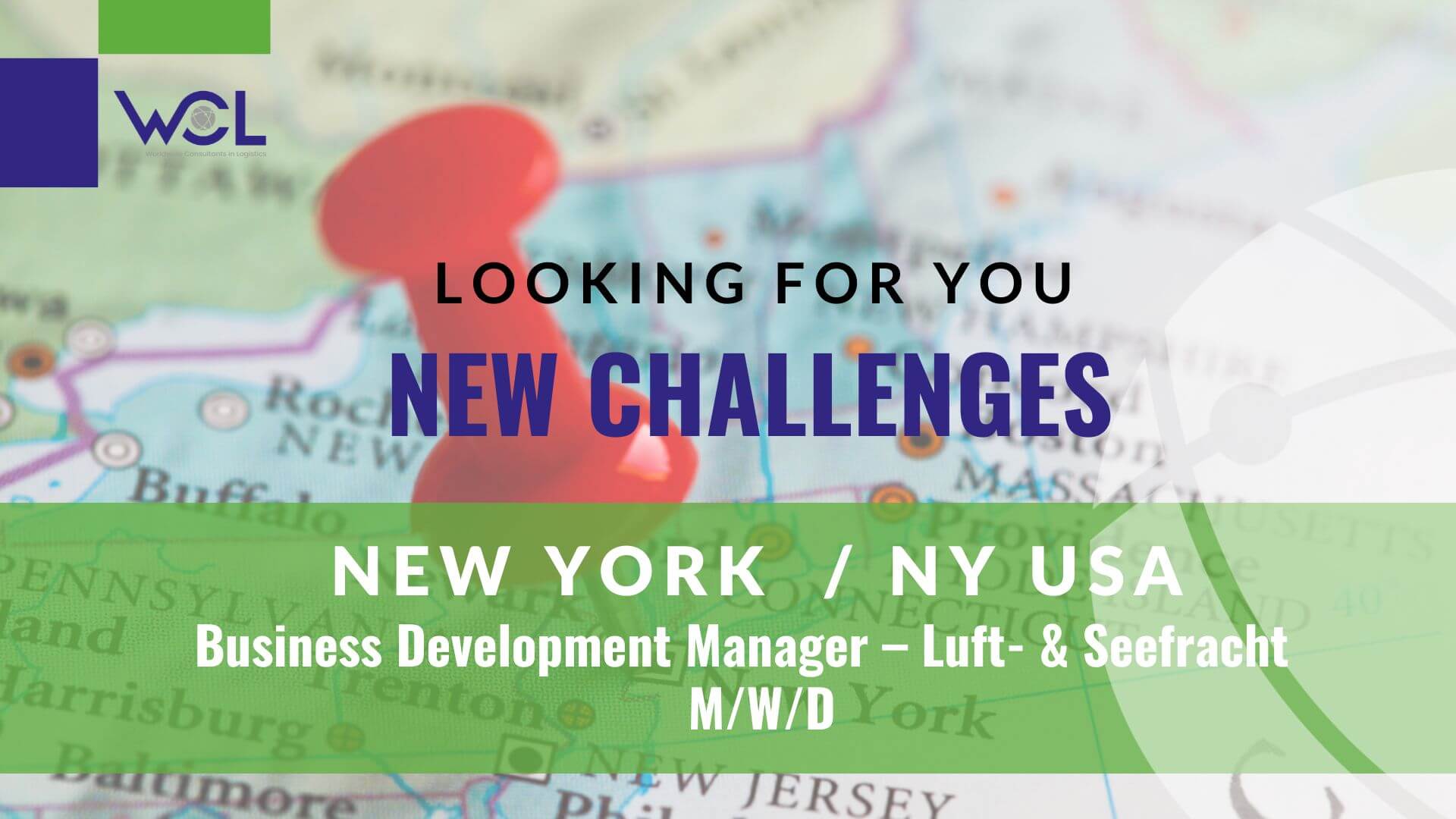 WCL Job Business Development Manager Luft und Seefracht New York NY USA