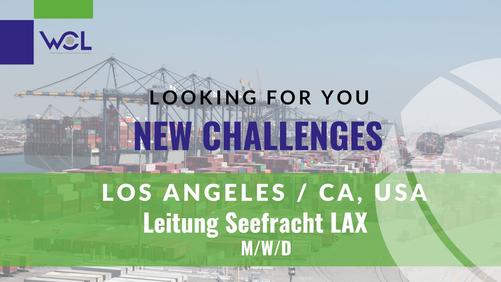 WCL Job Seefrachtleitung LAX