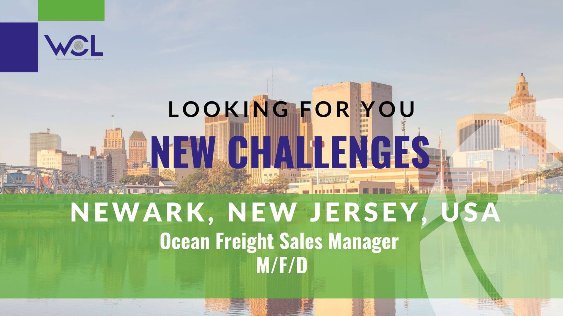 WCL Job Ocean Freight Sales Manager Newark New Jersey USA