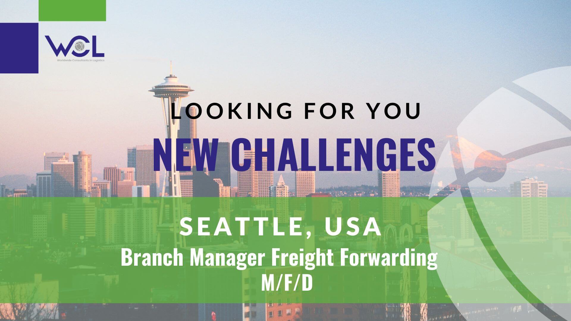 WCL Job Branch Manager Seattle, WA, USA