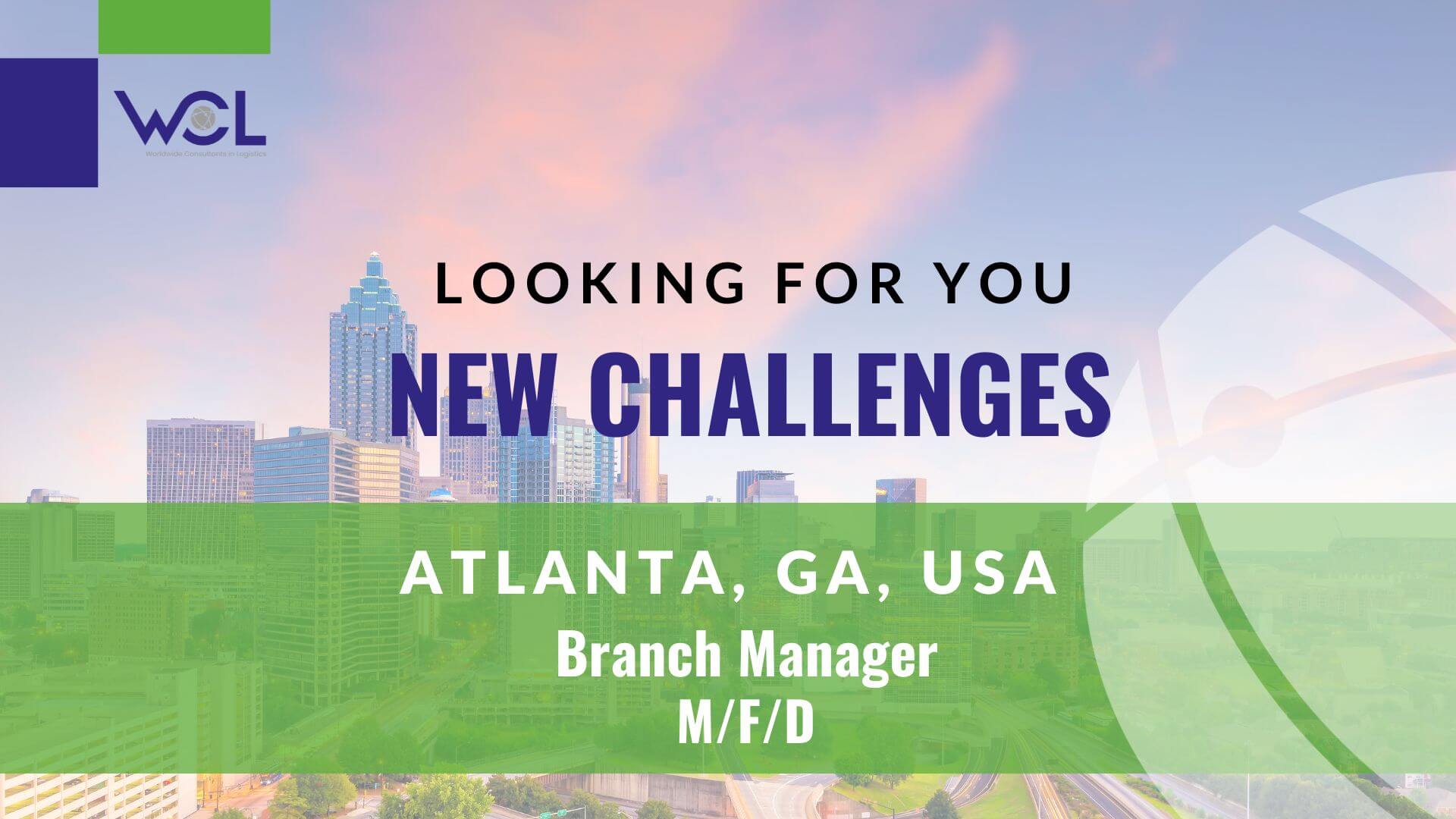 WCL Job Branch Manager Atlanta GA USA