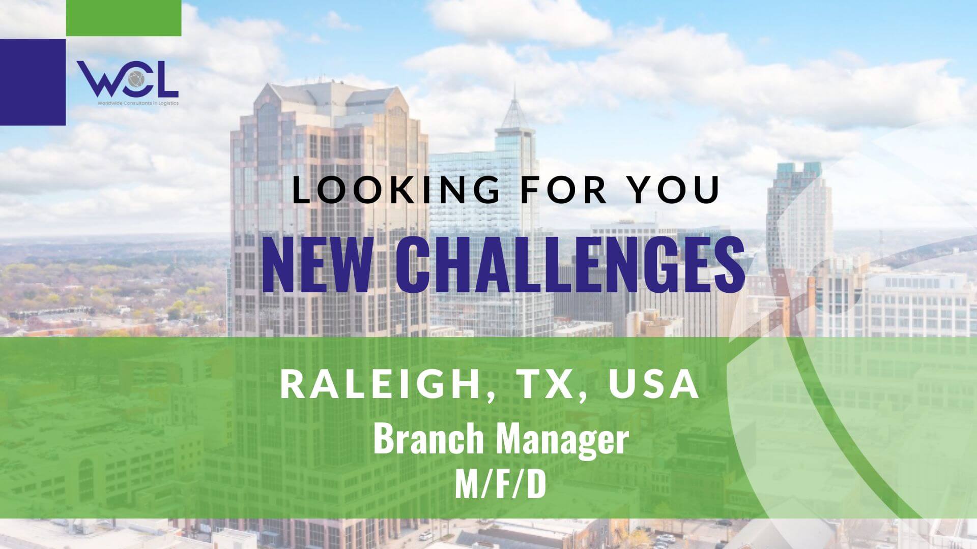 WCL Job Branch Manager Raleigh TX USA