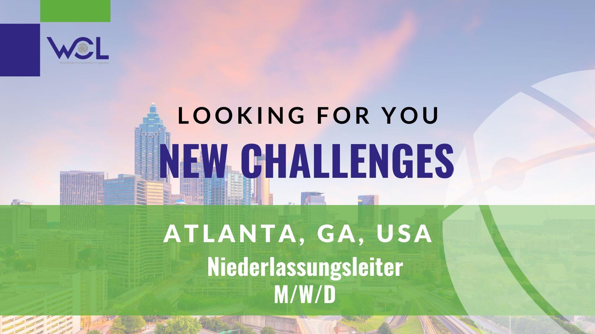 WCL Job Niederlassungsleiter Atlanta GA USA