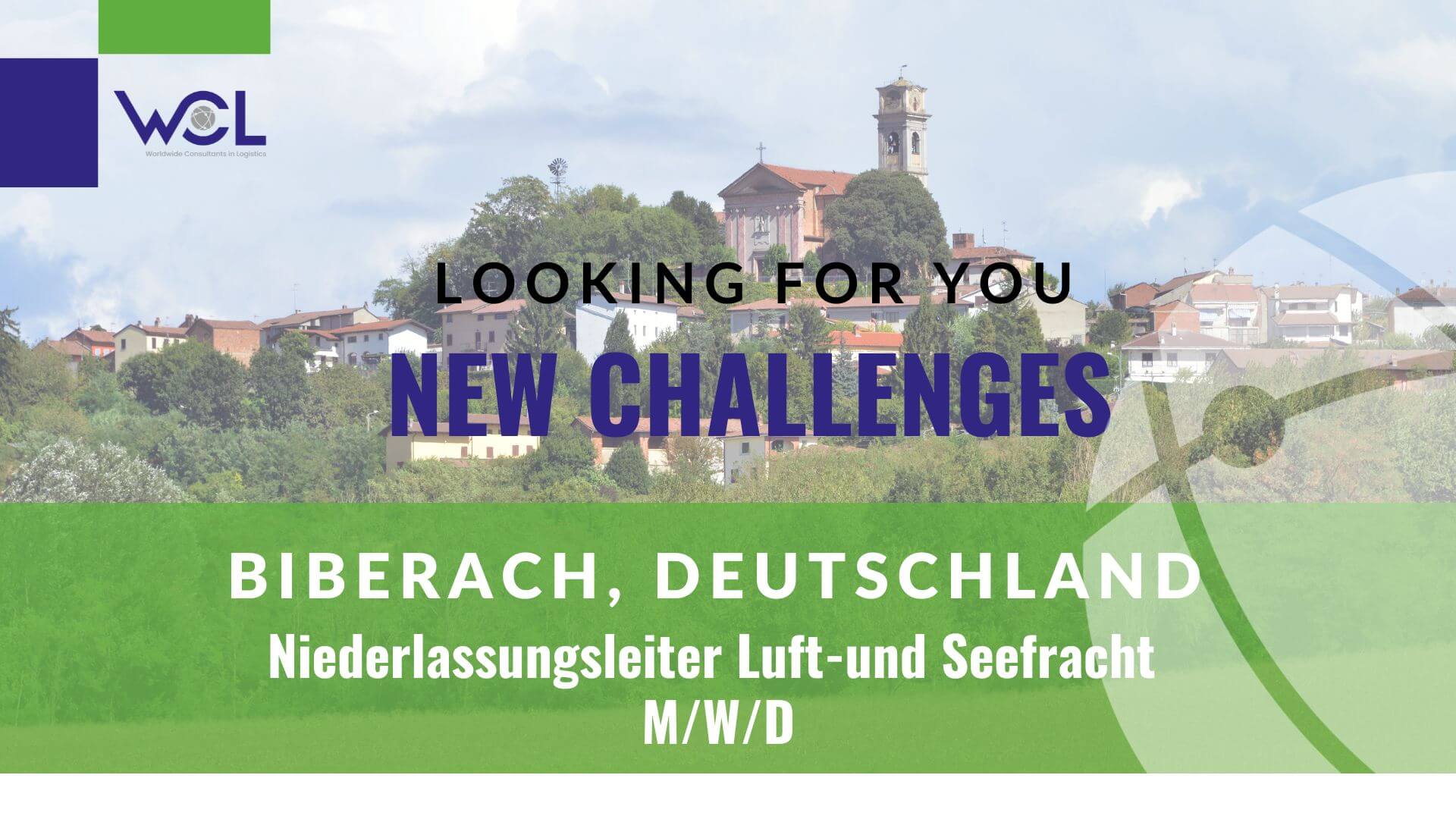 WCL Job Niederlassungsleiter Luft und See Biberach