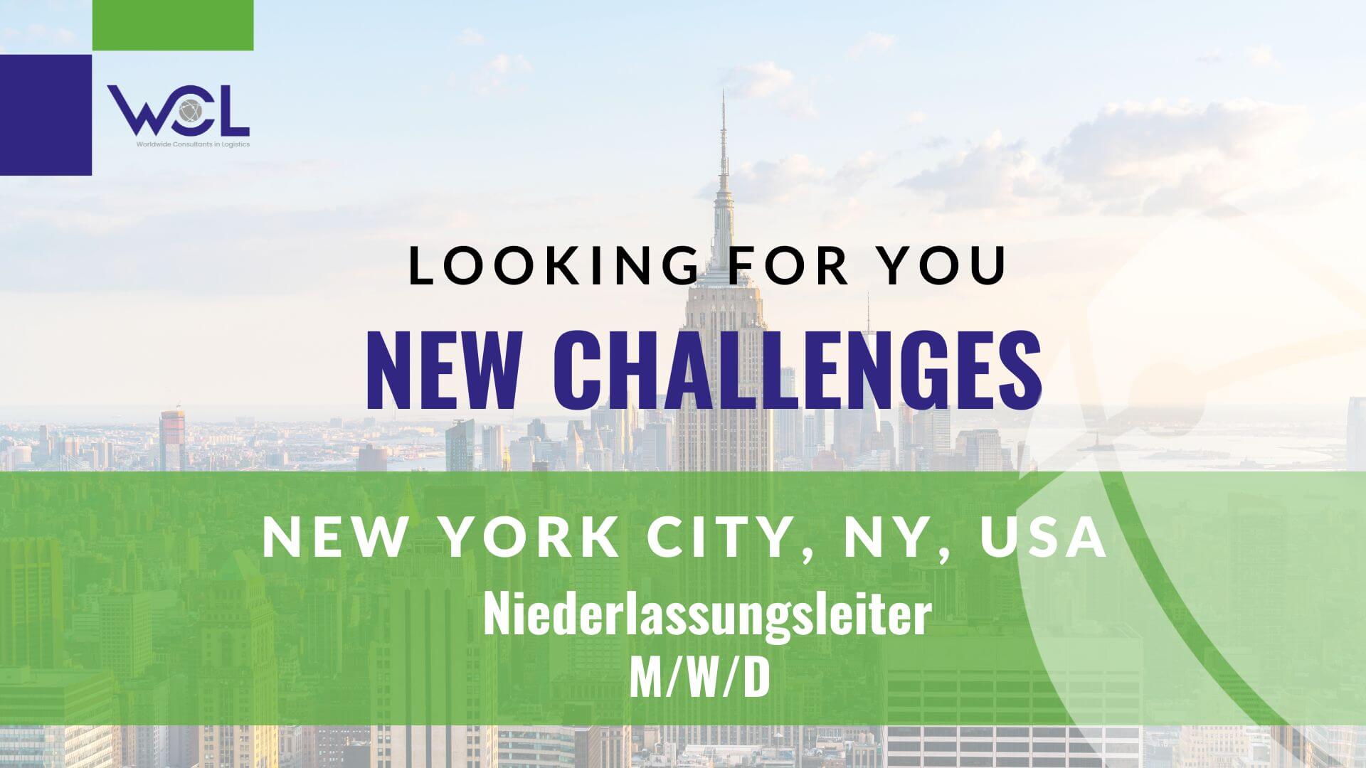 WCL Job Niederlassungsleiter NYC USA