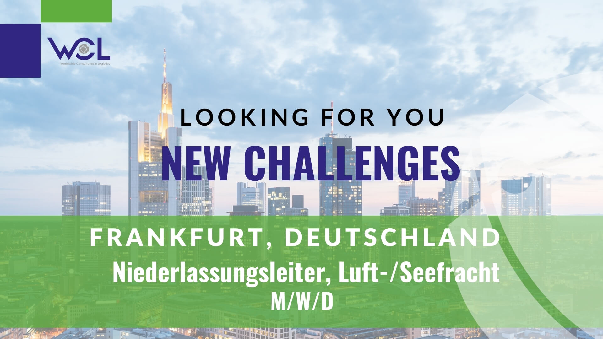 Wcl Job Branch Manager air sea  freight Frankfurt