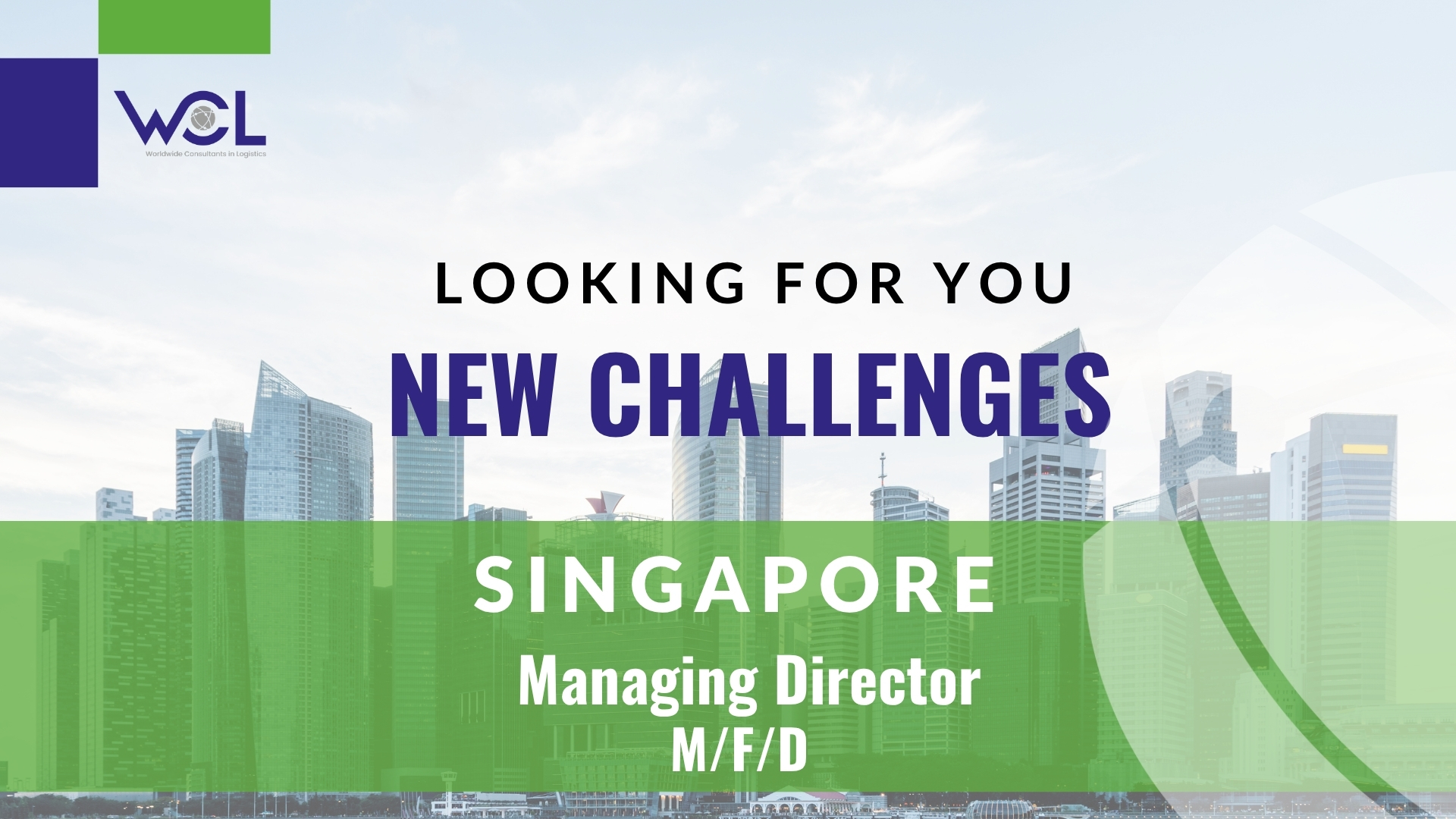 WCL Job Managing Director Singapore