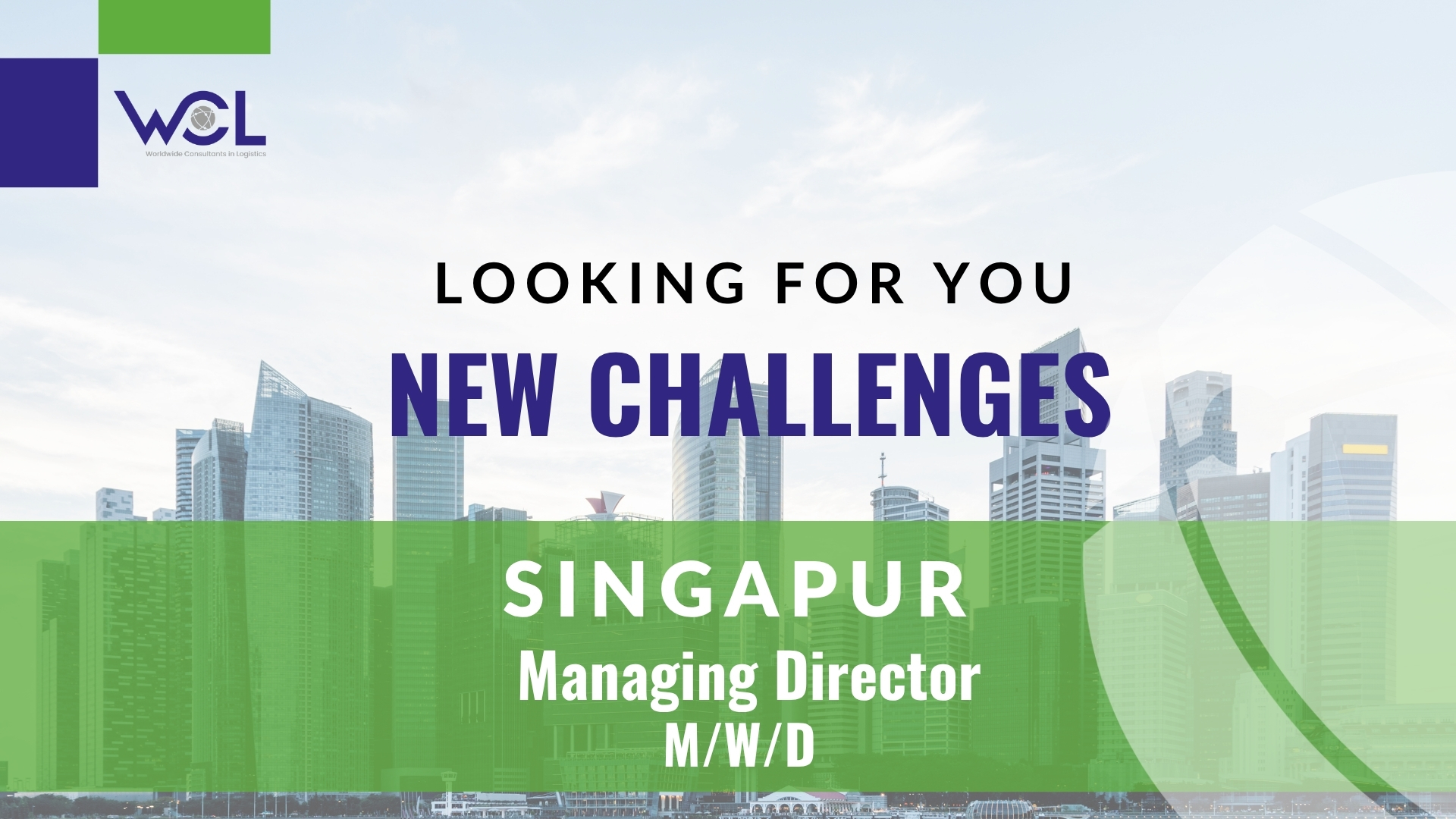 WCL Job Managing Director Singapur